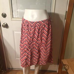 Bobeau chevron high low skirt